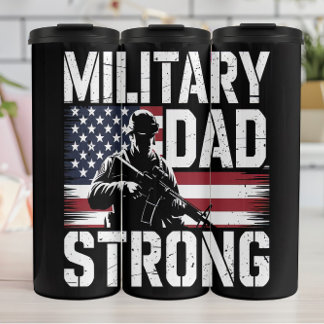 Garrafa Térmica Pai Militar: Soldado, Bandeira, Forte