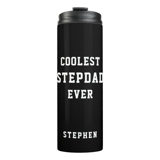 Garrafa Térmica Pai Personalizado Da Tipografia Do Stepdad Ever Ma (Frente)