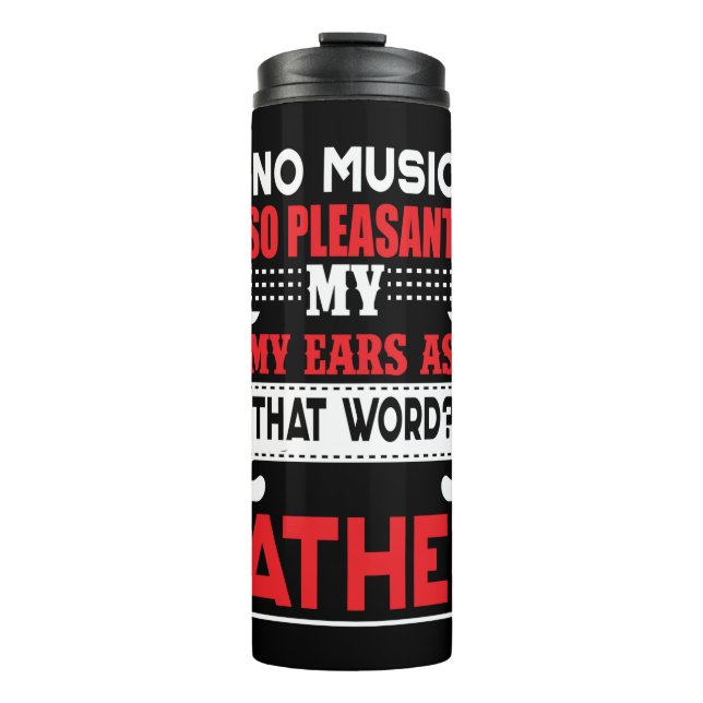 Garrafa Térmica Pai Presente Sem Música É Tão Agradável Pai (Frente)