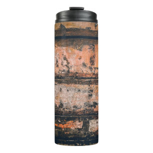 Garrafa Térmica Painel castanho e laranja