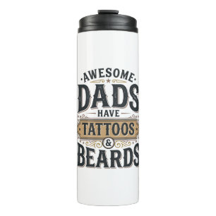 Garrafa Térmica Pais Incríveis Têm Tatuagens e Barbas Camiseta Vin
