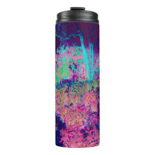 Garrafa Térmica Paisagem Impressionista Puro e Rosa Quente