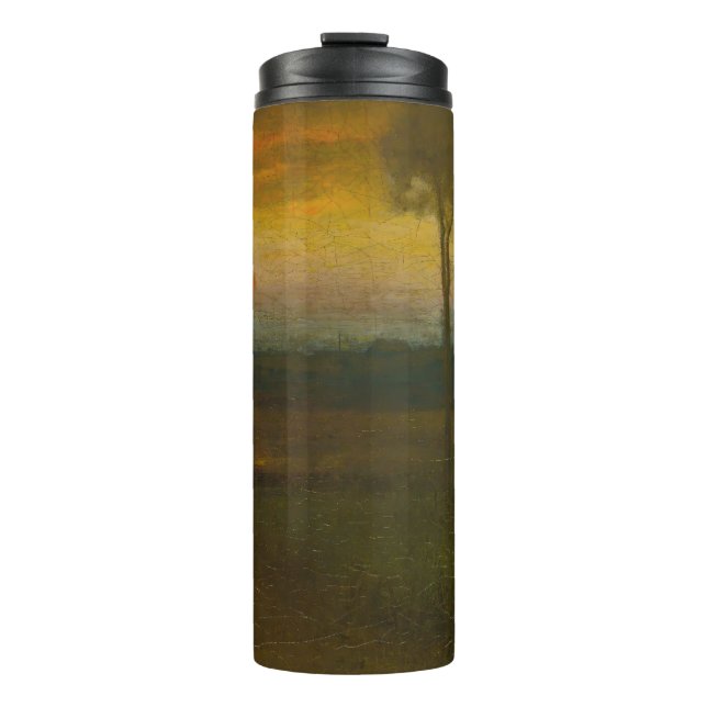 Garrafa Térmica Paisagem noturna por George Inness (1889) (Frente)