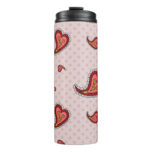 Garrafa Térmica Paisley Heart Thermal Tumbler