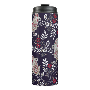 Garrafa Térmica Paisley tradicional indiano, padrão perfeito.