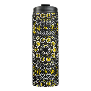 Garrafa Térmica Paisleys elegante padrão de colheita floral