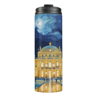 Garrafa Térmica Palácio de Schonbrunn Viena Noite Aquarela