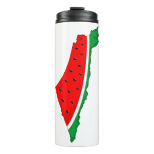 Garrafa Térmica Palestina - Mapa Watermelon - Símbolo da liberdade