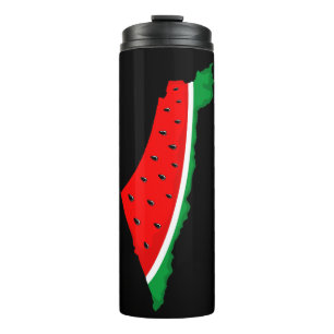 Garrafa Térmica Palestina - Mapa Watermelon - Símbolo da liberdade