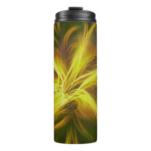 Garrafa Térmica Paleta Amarela da Flor Fractal do Tumbler Térmico