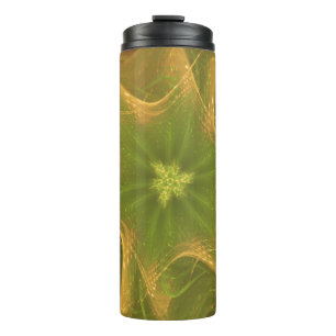 Garrafa Térmica Paleta Verde Fractal de Tumbler Térmico