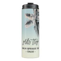 Palm Pink Aqua Girls Trip Personalizado Tumbler