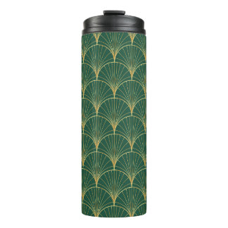 Garrafa Térmica Palm verde Folha Art Deco