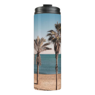 Garrafa Térmica Palmeira na praia pela manhã