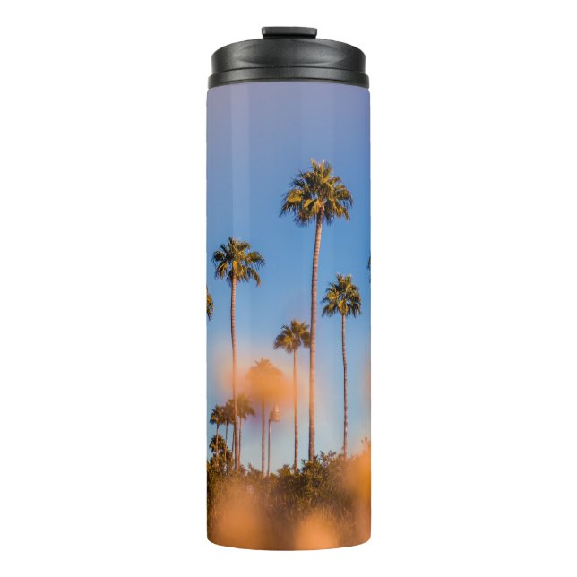 Garrafa Térmica Palmeira sob céu azul (Frente)