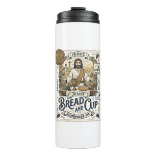 Garrafa Térmica Pão E Cálice Jesus Comunhão Fé Cristã Vint