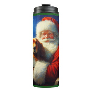 Garrafa Térmica Papai Noel de Natal com Cães 4