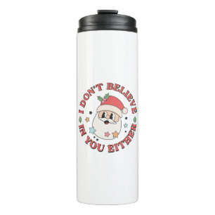 Garrafa Térmica Papai Noel Engraçado de Natal