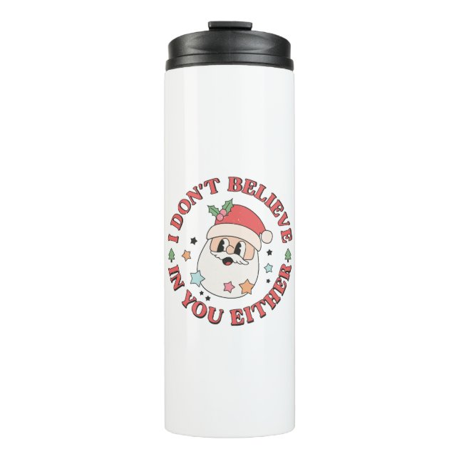 Garrafa Térmica Papai Noel engraçado de Natal (Frente)