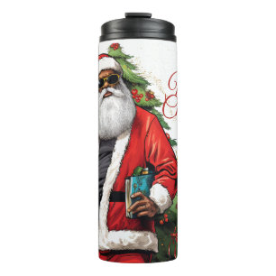 Garrafa Térmica Papais noeis Afro-Americanos Stainless Tumbler