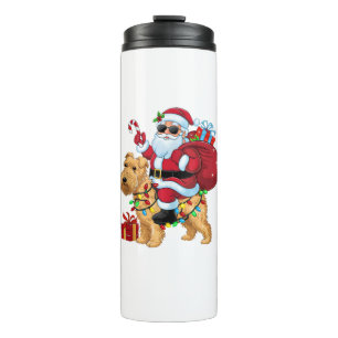 Garrafa Térmica Papais noeis De Iluminação Xmas Que Andam Por Cão