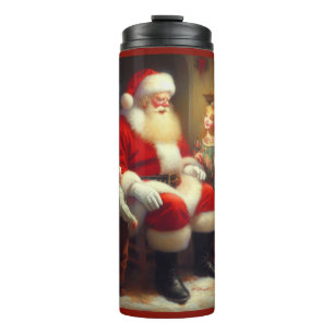 Garrafa Térmica Papais noeis de Natal com Crianças 3