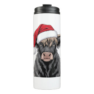 Garrafa Térmica Papais noeis de Vaca das Terras do Natal