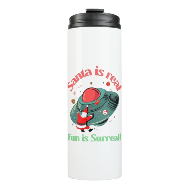 Garrafa Térmica Papais noeis É Muito Divertido É Surreal (Frente)