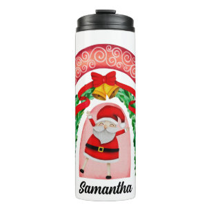 Garrafa Térmica Papais noeis Felizes de Natal Personalizados