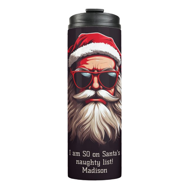 Garrafa Térmica Papais noeis Grumpy de Texto Personalizado (Frente)