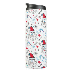 Garrafa Térmica Papais noeis ilustram os toques de Natal