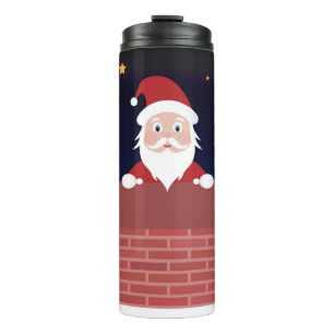 Garrafa Térmica Papais noeis na Noite de Natal trazem presentes na