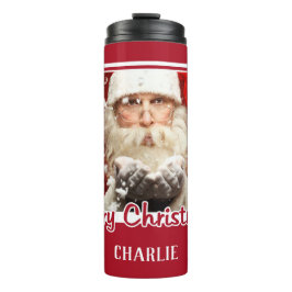 Garrafa Térmica Papais noeis / nome personalizado FOTO Tumbler nat