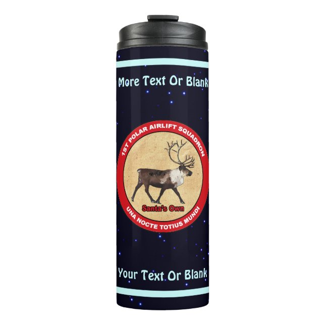 Garrafa Térmica Papais noeis Próprios - Esquadrão de Aeronave Pola (Frente)