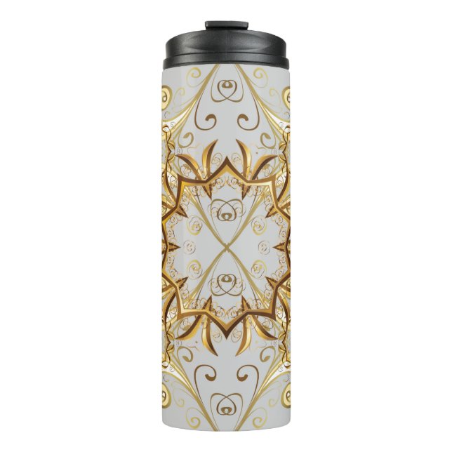 Garrafa Térmica Papel de parede abstrato, decoração de embrulho. V (Frente)