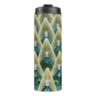 Garrafa Térmica Papel de parede castanho e azul