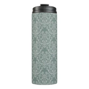 Garrafa Térmica Papel de parede floral verde
