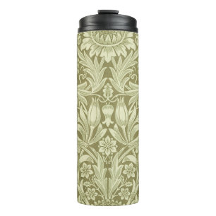 Garrafa Térmica Papel de Parede Girassol de William Morris em Oliv