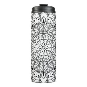 Garrafa Térmica Papel de parede para ornamento da Rosette mandala