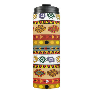 Garrafa Térmica Papel de parede tribal, design artístico.