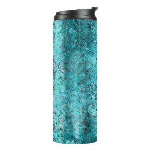 Garrafa Térmica Papel néon azul amassado