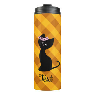 Garrafa Térmica Para crianças, gatinho, gatinho engraçado