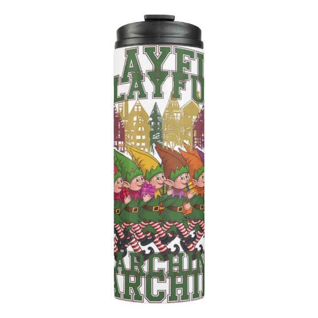 Garrafa Térmica Parada Elf de Natal (Frente)