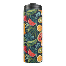 Garrafa Térmica Paraíso Tropical Vibrante: Design de Fruta de Exót