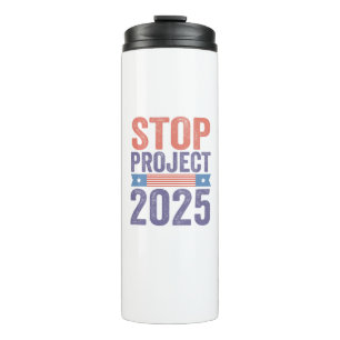 Garrafa Térmica Parar o Projeto 2025 Trump American Patroitic