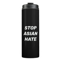 Pare o ódio asiático, branco preto