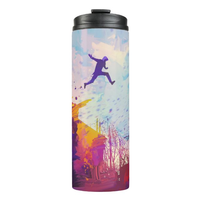 Garrafa Térmica Parkour Urban Free Running Caneca de viagem térmic (Frente)