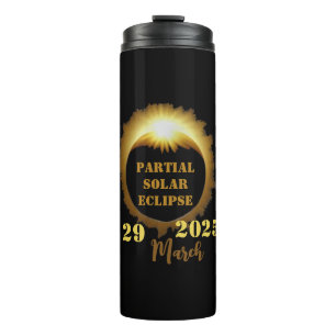Garrafa Térmica Parte de Visualização do Eclipse Solar Parcial 202