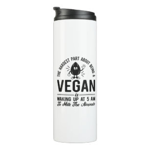 Garrafa Térmica Parte mais difícil de Vegan, Leite as amêndoas, En