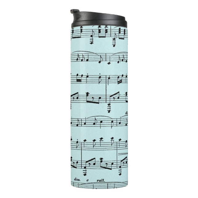 Garrafa Térmica Partitura azul (Rotação à direita)